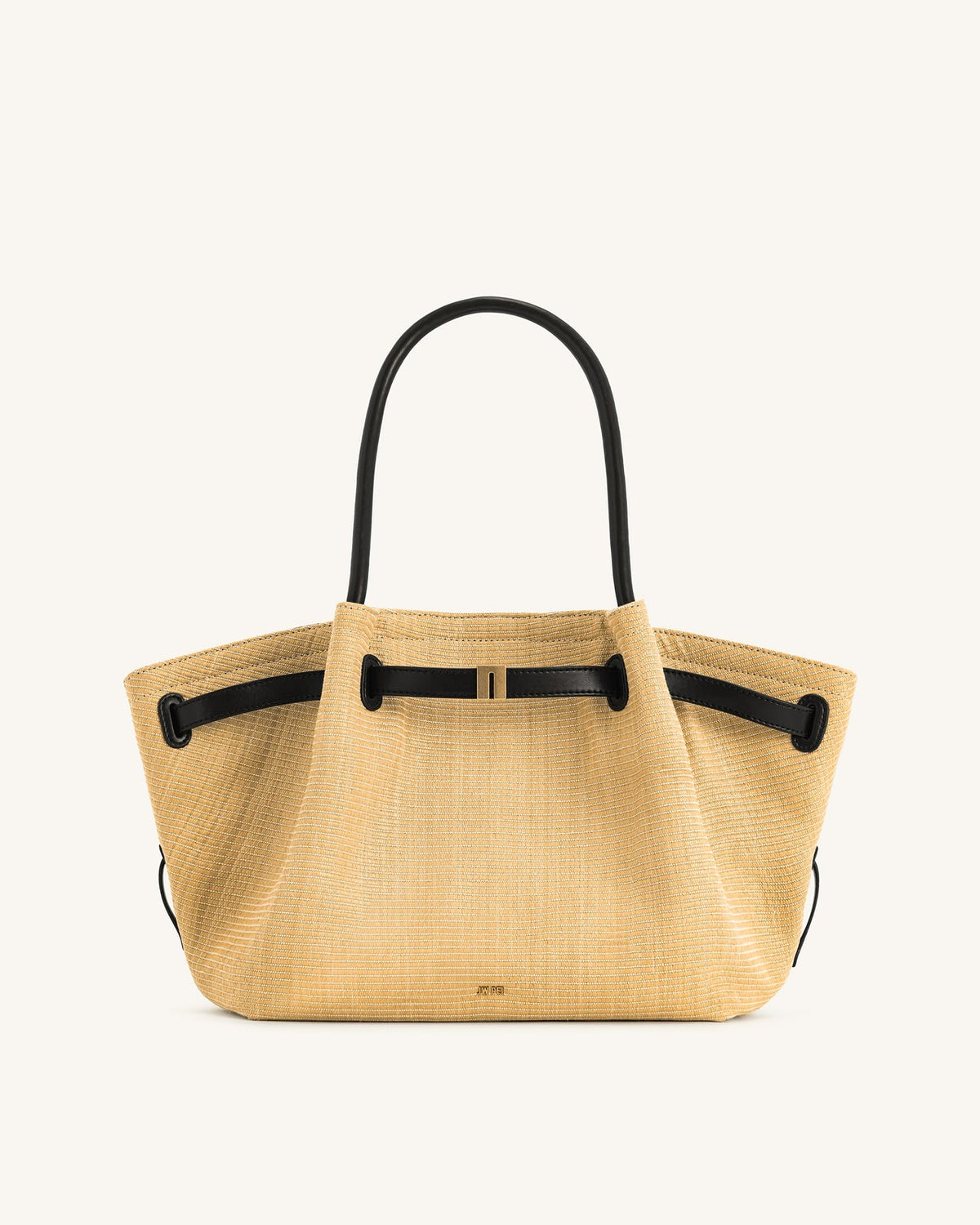 JW PEI Hana Medium Faux Straw Tote Bag in Brown Straw