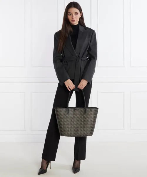 Tory Burch Monogram-pattern coated-canvas tote