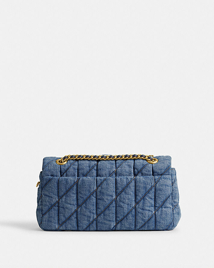 COACH TABBY 26 QUILTED DENIM SHOULDER BAG