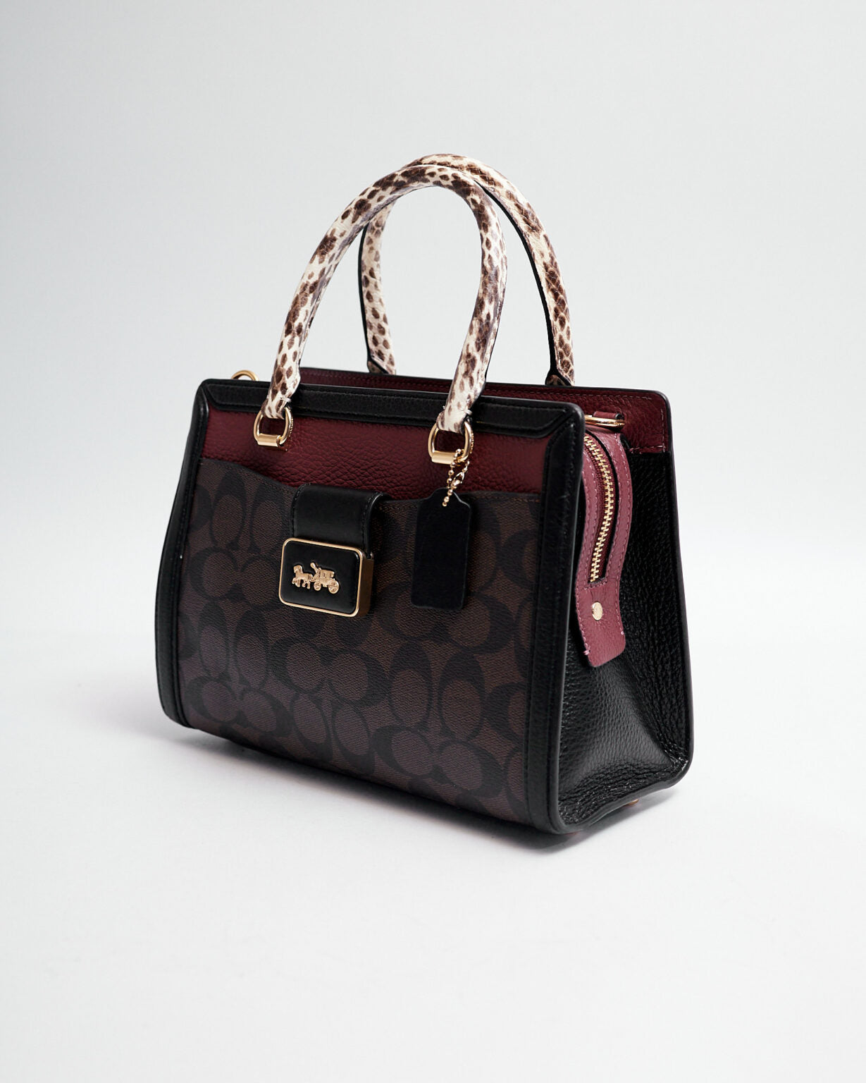 COACH GRACE MONOGRAM X PLUM MINI TOTE BAG