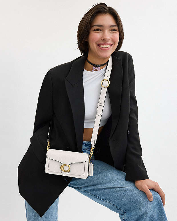 Coach Tabby Shoulder Bag 20 in white