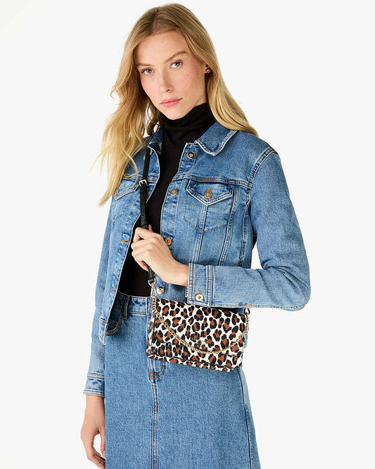 Madison Spotted Leopard Willow Mini Flap Crossbody Kate spade