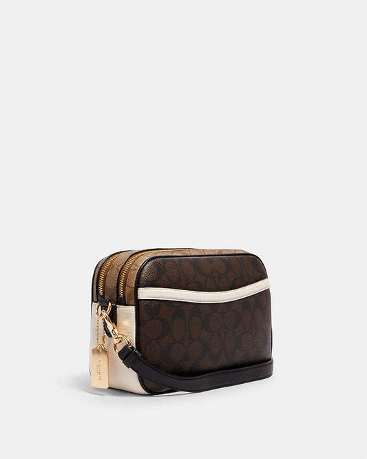 Coach Jes Crossbody In Blocked Signature Canvas