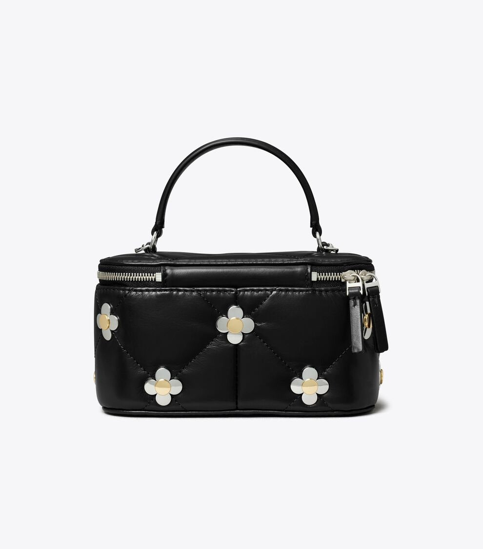 TORY BURCH KIRA DIAMOND QUILT CLOVER COSMETIC BAG