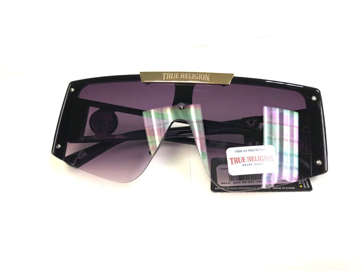 True Religion Sunglasses Black/Purple Oversized without cover