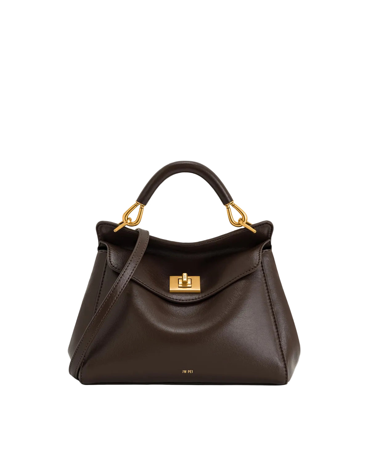 JW PEI Lucia Classic Top Hand Bag Dark Brown