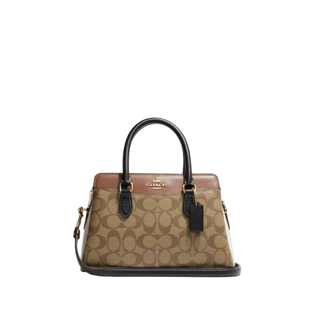 Coach Mini Darcie Carryall In Colorblock Signature Canvas
