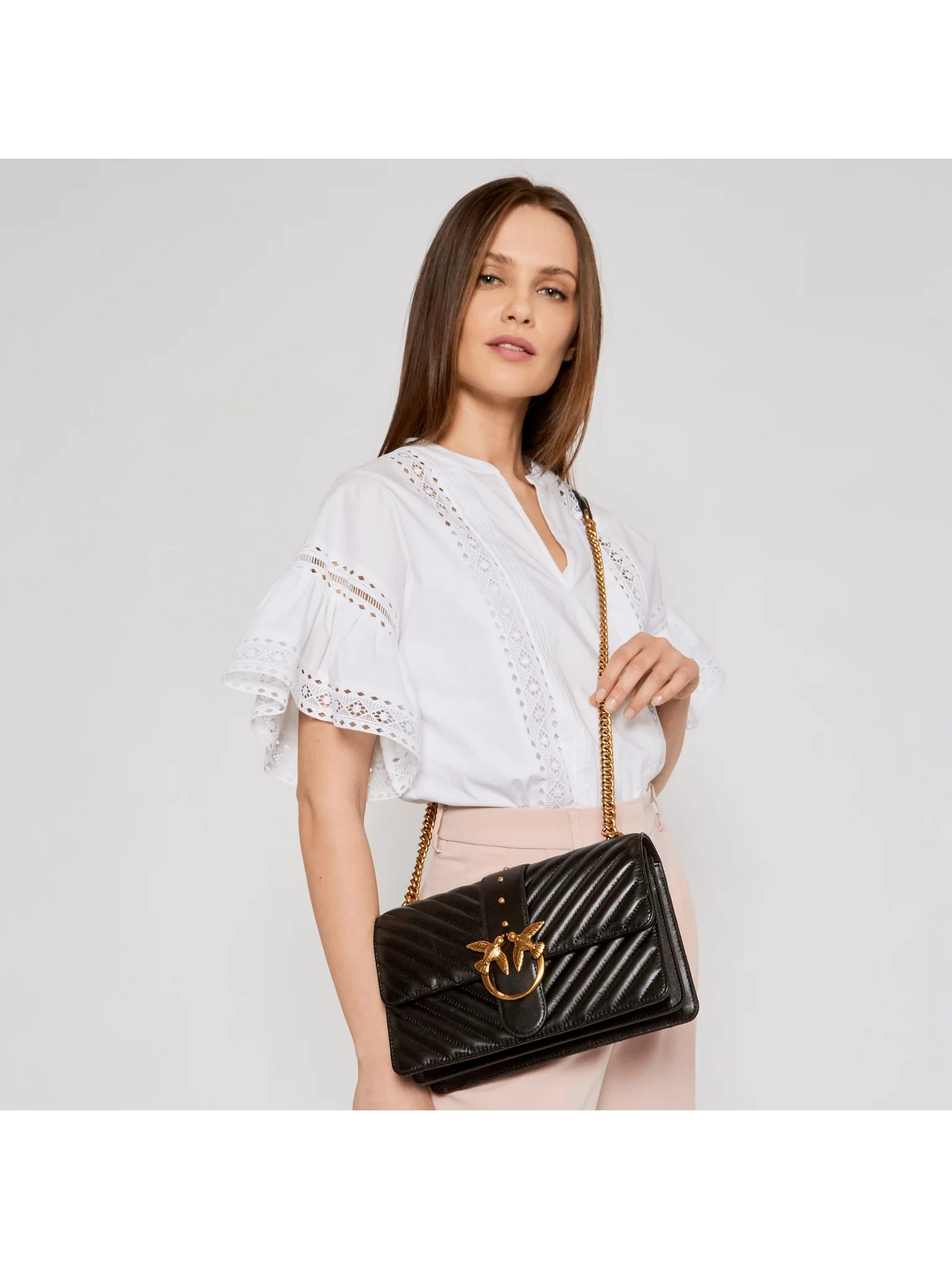 PINKO Love Classic V Quilt bag