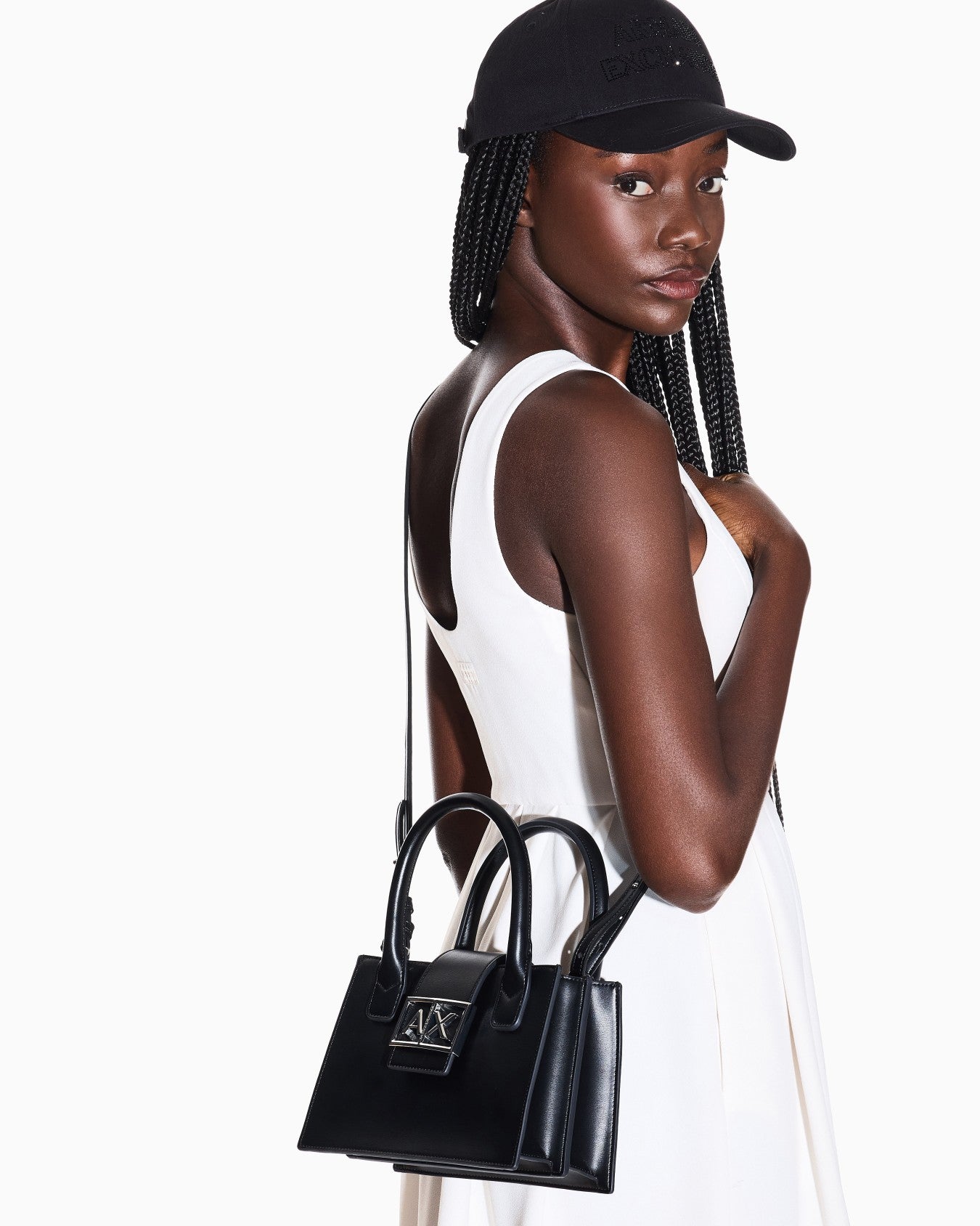 Armani Exchange Black Handbag with Shoulder Strap