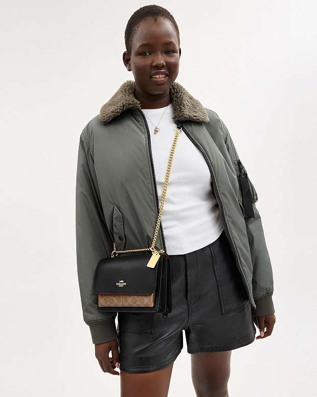 Coach Klare Crossbody Bag In Micro Signature Canvas