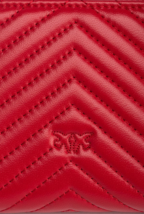 Pinko Square quilted nappa leather zip-around wallet