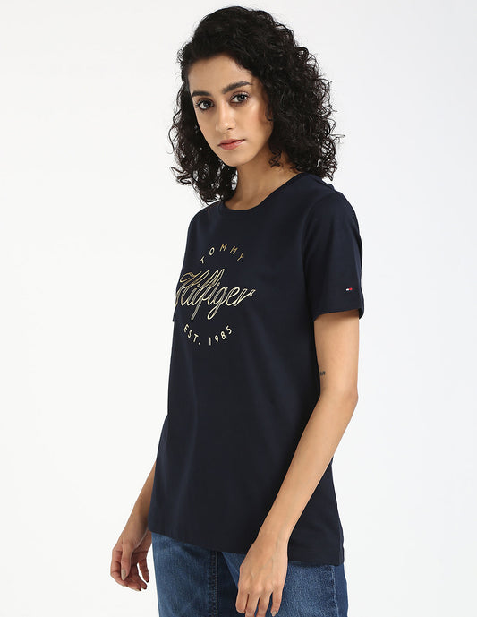 Tommy Hilfiger gold print t-shirt size L