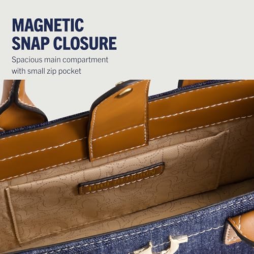 True Religion Bag for Women, small Handbag with Adjustable Shoulder Strap and Denim