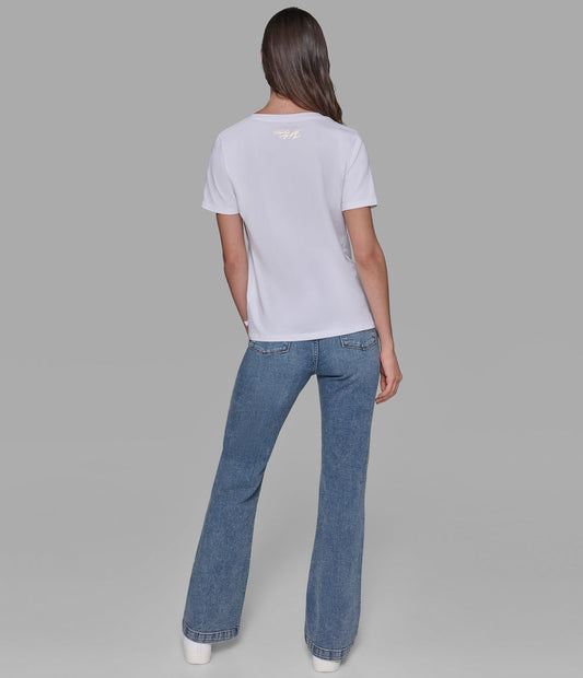 KARL LAGERFELD SEQUIN HEART TEE