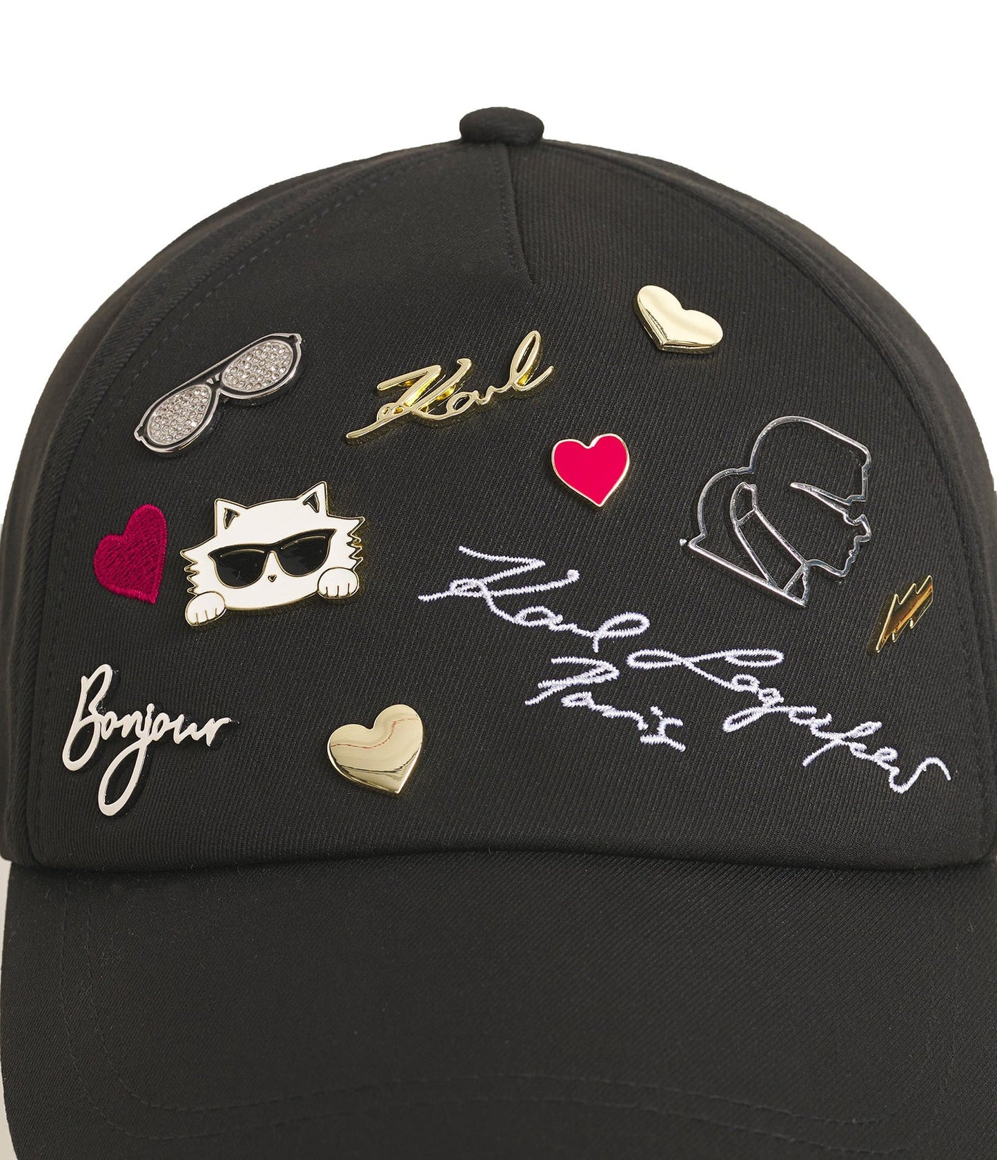 KARL LAGERFELD CATE PINS BASEBALL CAP