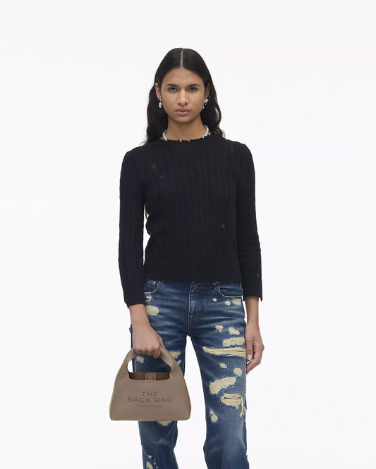 MARC JACOBS THE MINI SACK BAG IN CEMENT