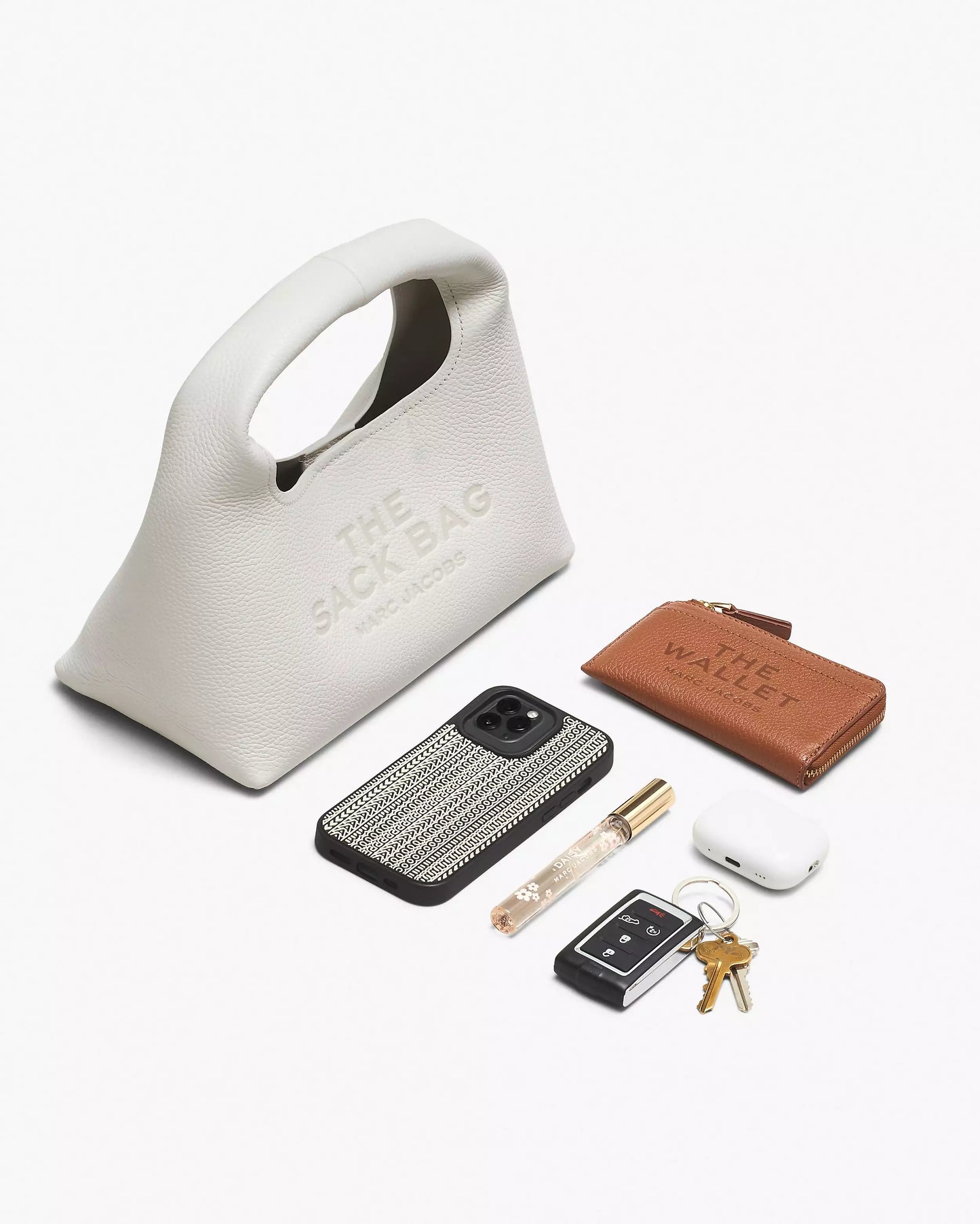 MARC JACOBS THE MINI SACK BAG IN OFF WHITE
