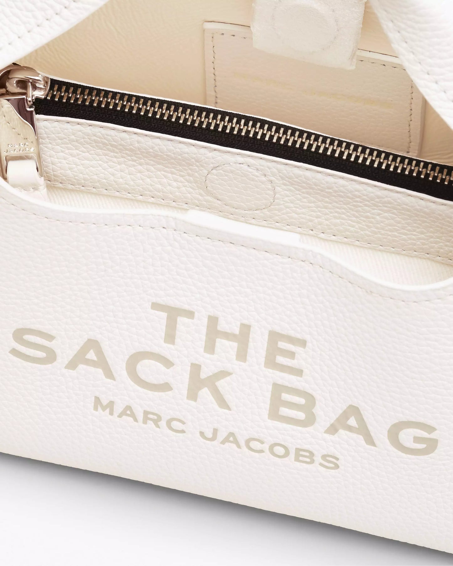 MARC JACOBS THE MINI SACK BAG IN OFF WHITE
