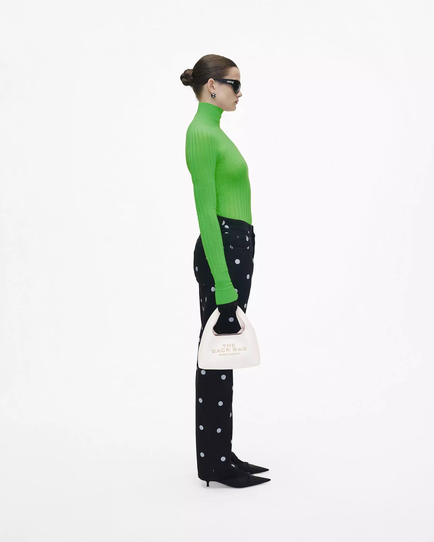 MARC JACOBS THE MINI SACK BAG IN OFF WHITE