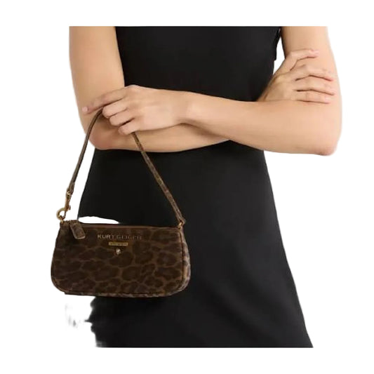 Kurt Geiger Leopard Print Shoulder Bag in Brown