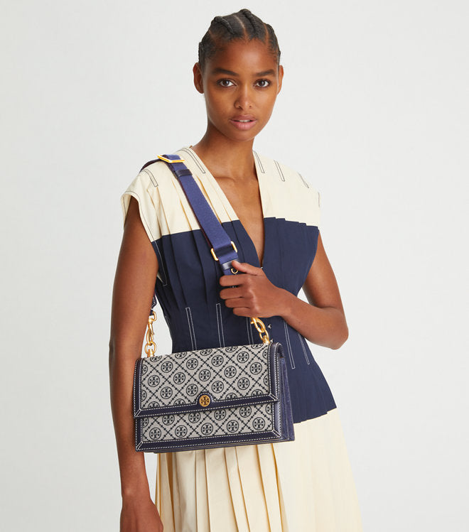 Tory Burch T Monogram Jacquard Shoulder Bag