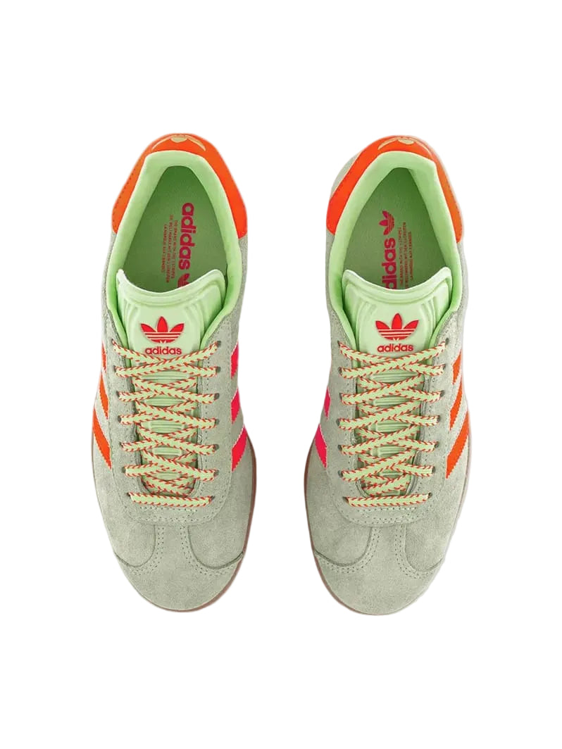 Adidas Gazelle Trainers Sneaker Semi Green Spark Solar Orange Gum