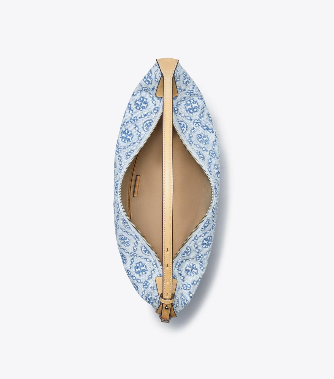 TORY BURCH T MONOGRAM DENIM BALLOON BAG