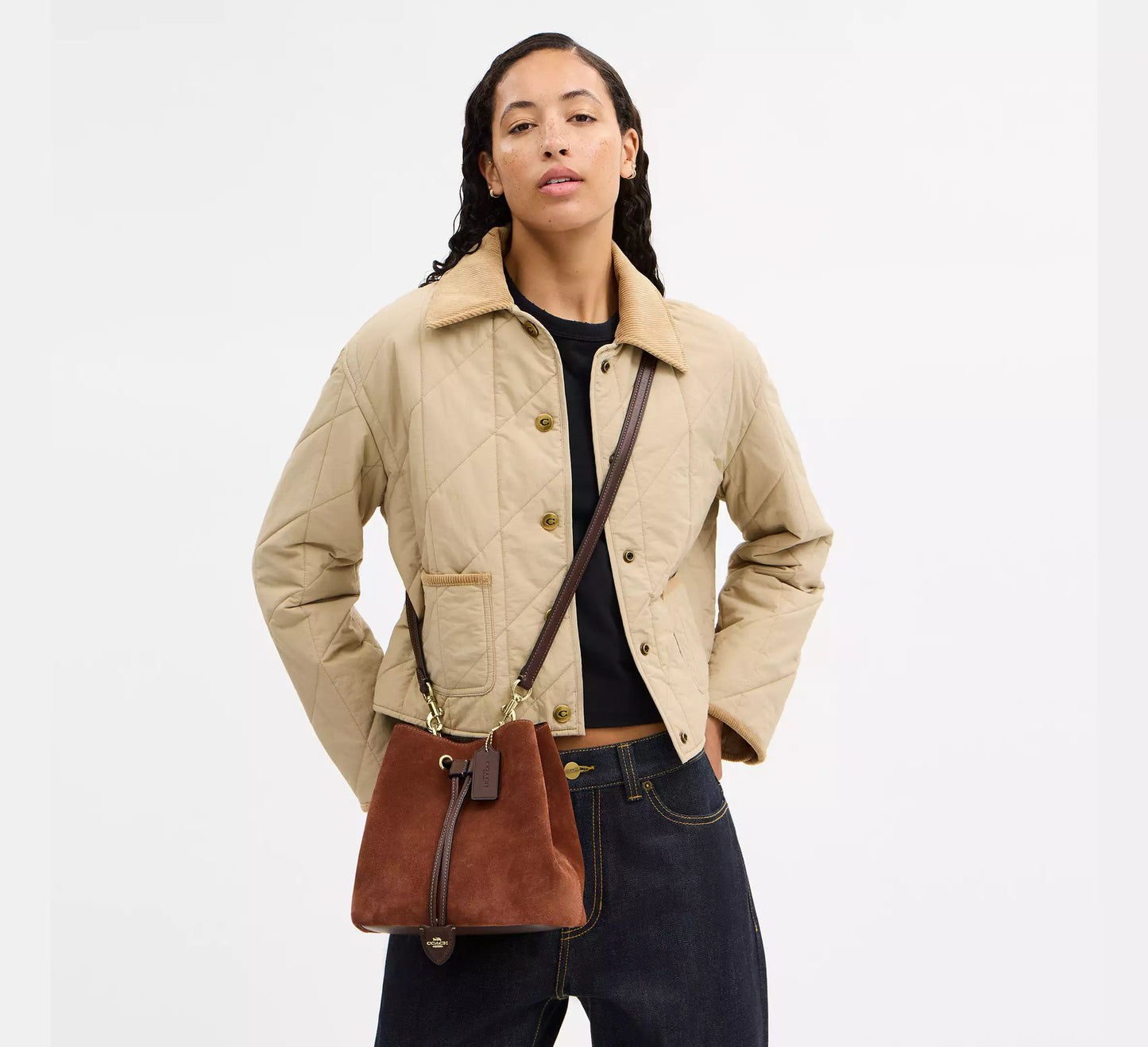 Coach Rowan Bucket Bag in suede