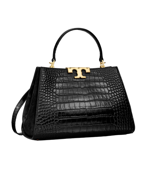 ELEANOR CROC-EMBOSSED SATCHEL TORY BURCH