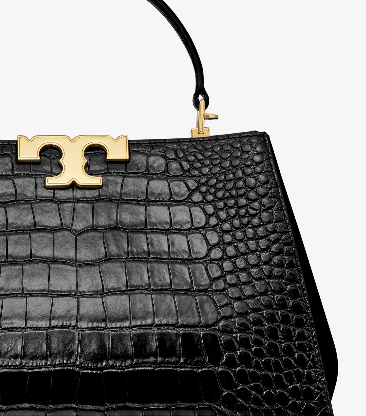 ELEANOR CROC-EMBOSSED SATCHEL TORY BURCH