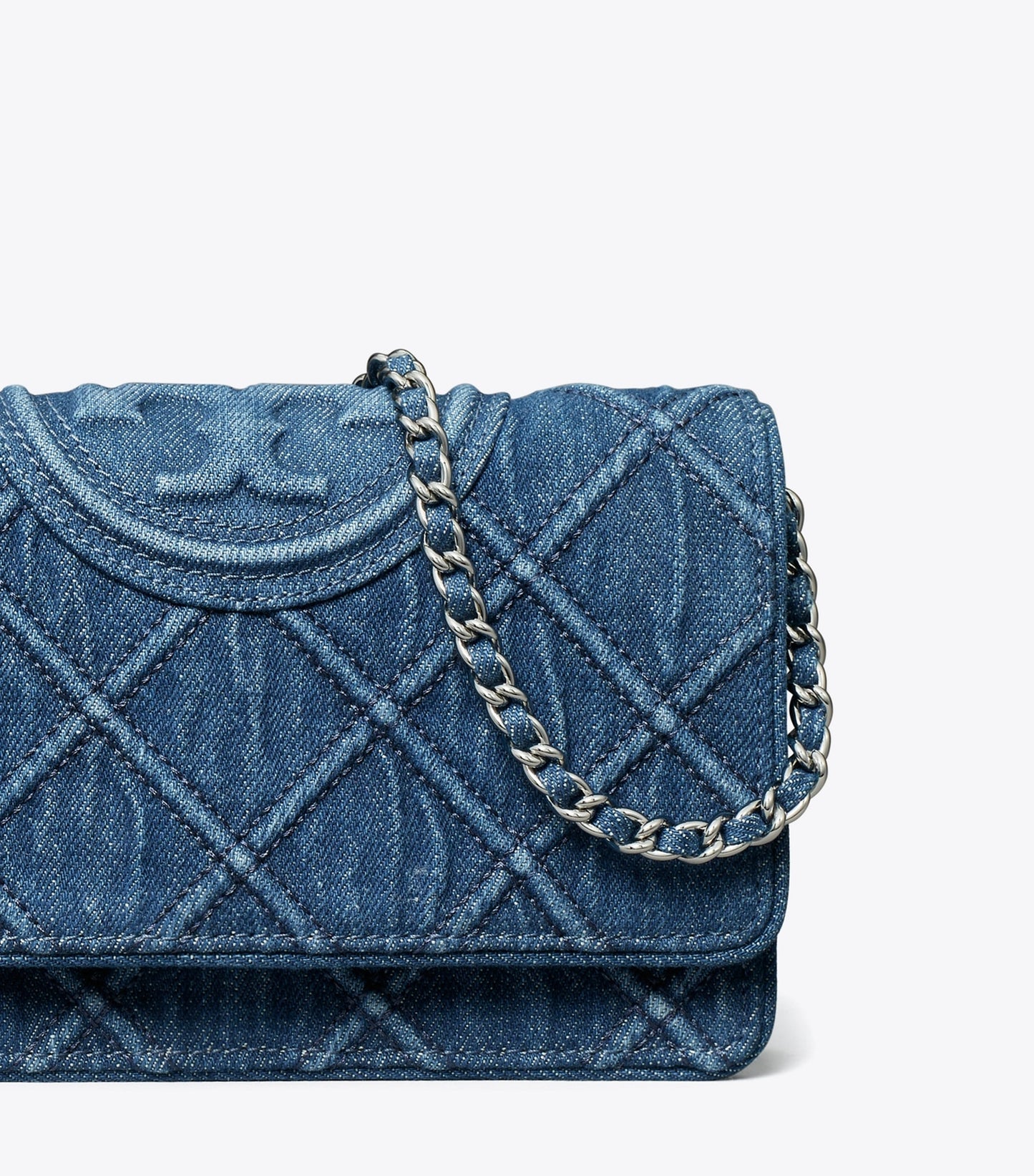 FLEMING SOFT DENIM CHAIN TORY BURCH