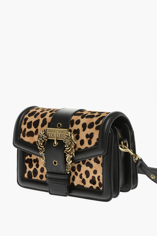 VERSACE JEANS COUTURE ANIMALIER PATTERNED CROSSBODY BAG