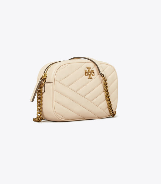 TORY BURCH Kira Chevron Camera Bag in Off White