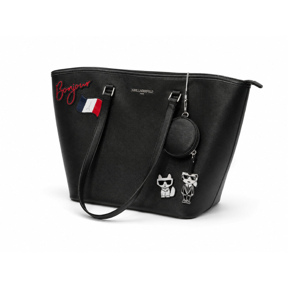 Karl Shoulder Bag Black Flags