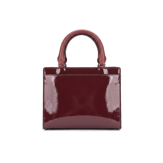Karl Cross Bag Burgundy Shinny