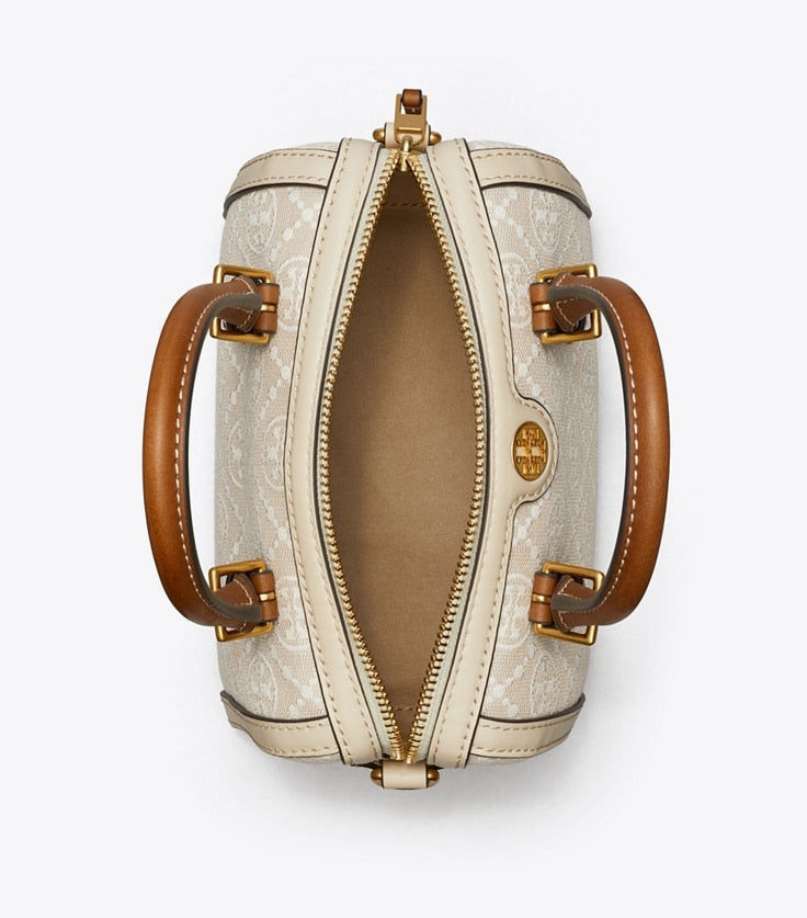 PETITE T MONOGRAM BARREL BAG TORY BURCH