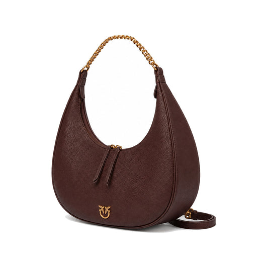 Pinko Brioche Hobo in Deep Brown/Burgundy
