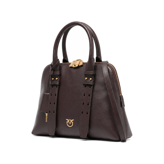 PINKO Bowling Handbag in Deep Brown/Burgundy