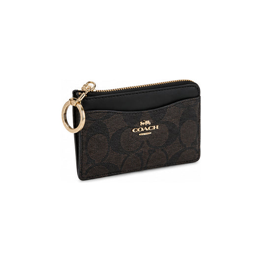 Coach Mini Skinny Id Case In Signature Canvas