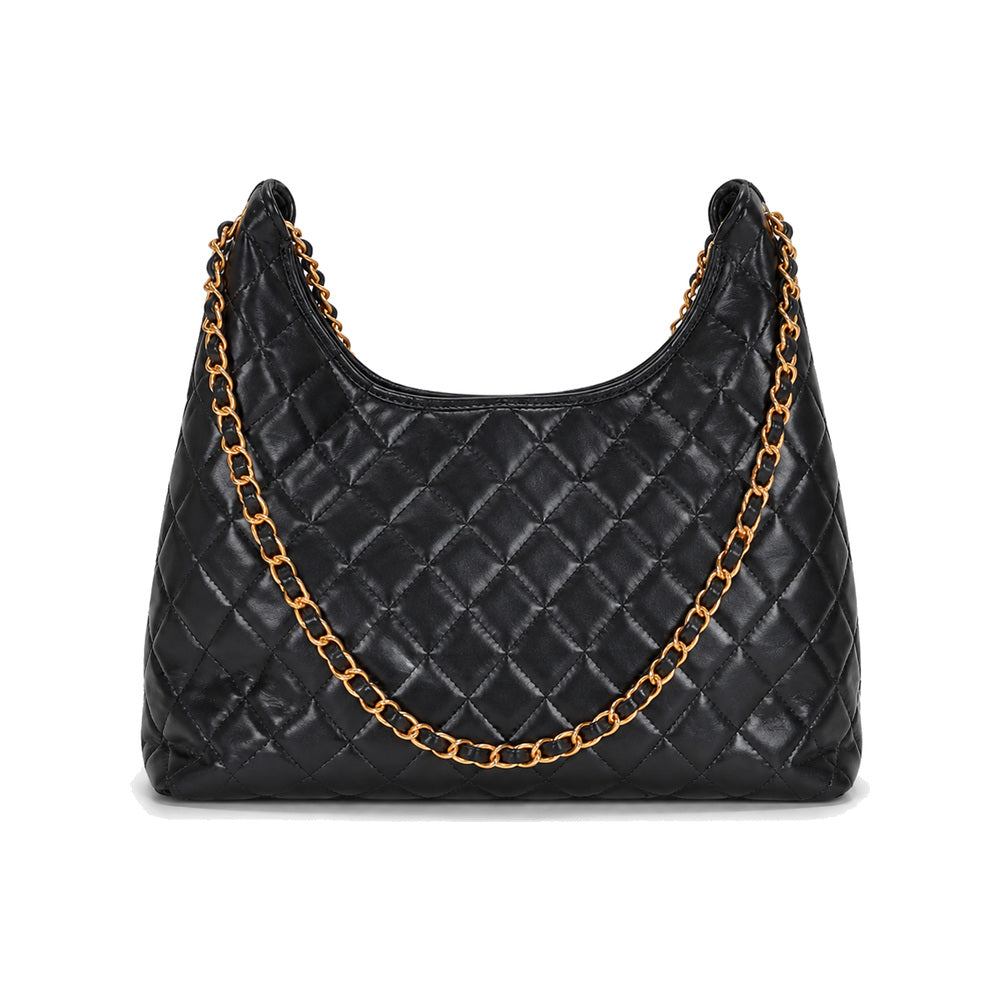 JW PEI Vivian Multi-Pocket Chain Hobo Bag in Black