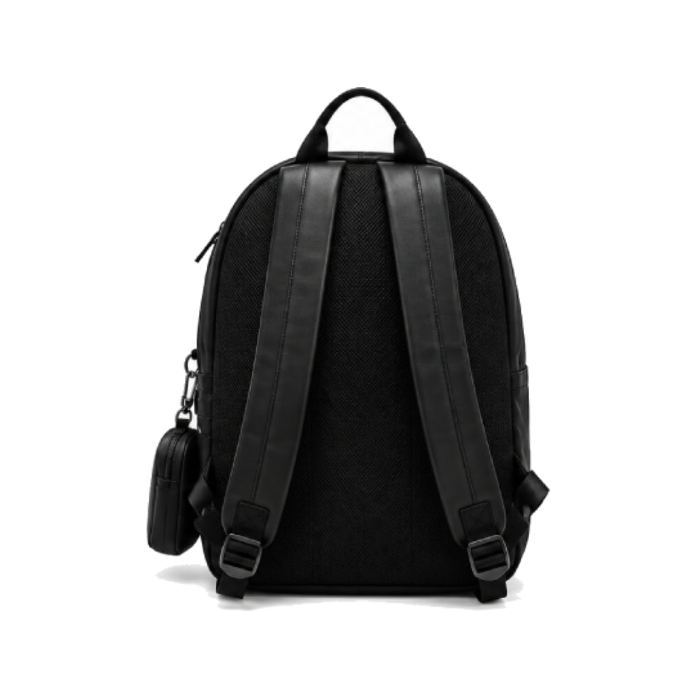 MLB Los Angeles Dodgers LA Logo PU Leather Backpack With Mini Pouch In Black