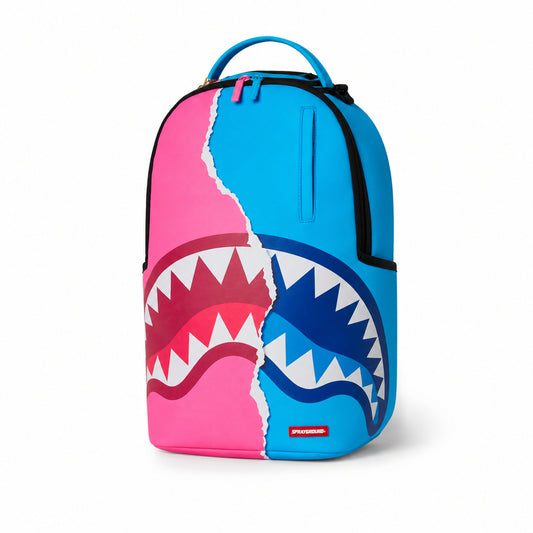 Sprayground Split Shark Mouth Backpack In Pink & Blue
