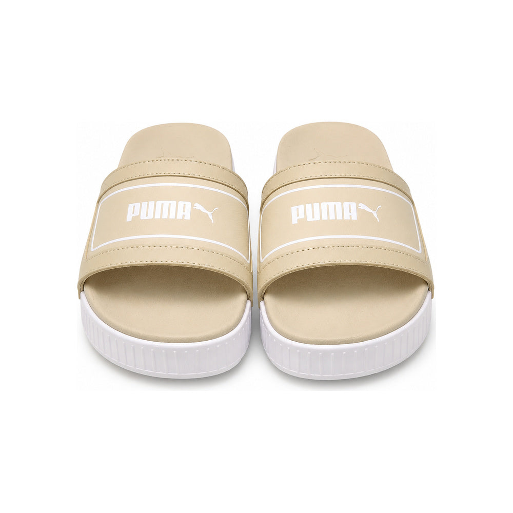 Puma Karmen Platform Slide Sandals In Beige