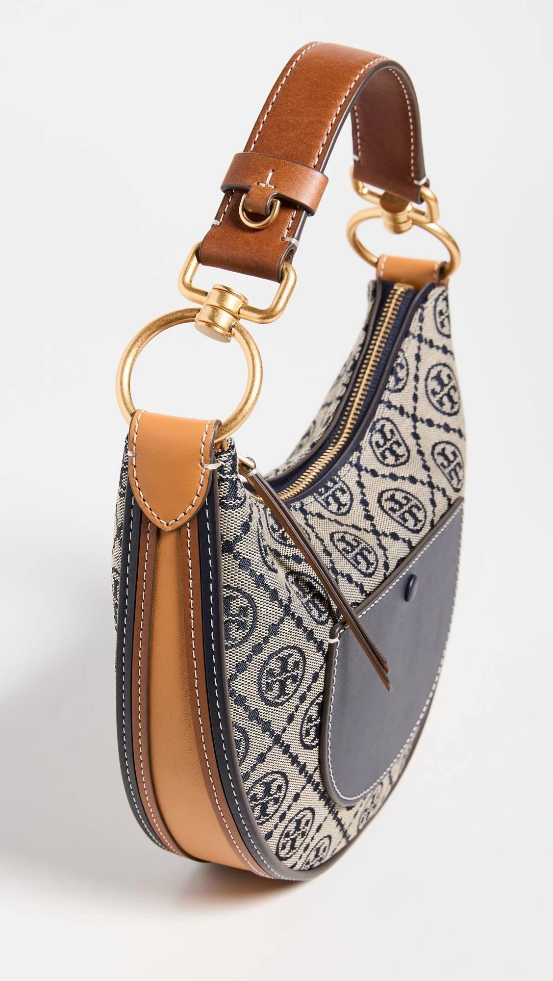 T MONOGRAM MINI CRESCENT BAG TORY BURCH