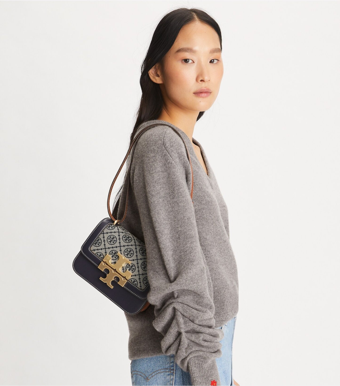 SMALL T MONOGRAM ELEANOR SHOULDER BAG TORY BURCH