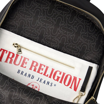 TRUE RELIGION ZIP POCKET HORSESHOE BACKPACK