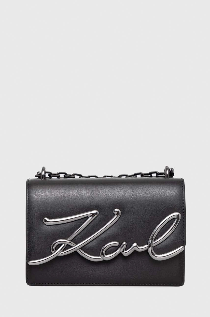 Karl Lagerfeld leather handbag
black color