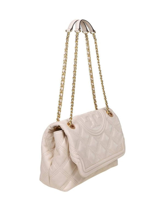 Tory Burch Fleming Soft Convertible Shoulder Bag in off white