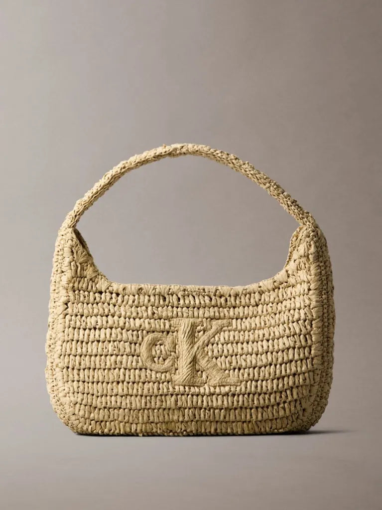Calvin Klein Raffia Small Shoulder Bag