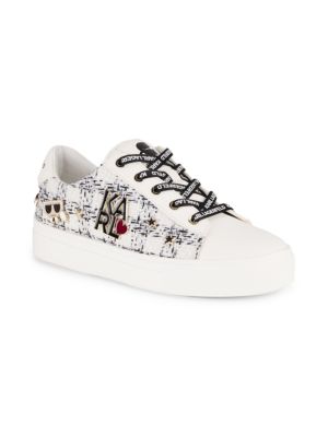 KARL LAGERFELD PARIS Cammy Logo Low Top Sneakers size 9M